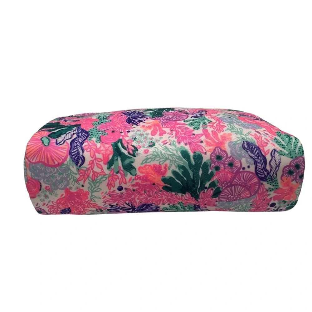 Lily Pulitzer Travel Bag Cosmetic Case Zip Pouch Pink/Green/Purple